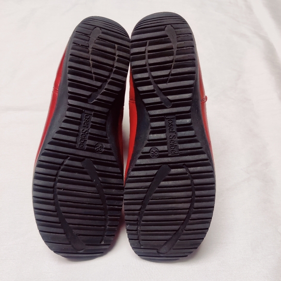 Josef Seibel Stylish Carmine Red Leather Slouch Boots Women's Sz EU 38, US 7-7.5 - Picture 9 of 15